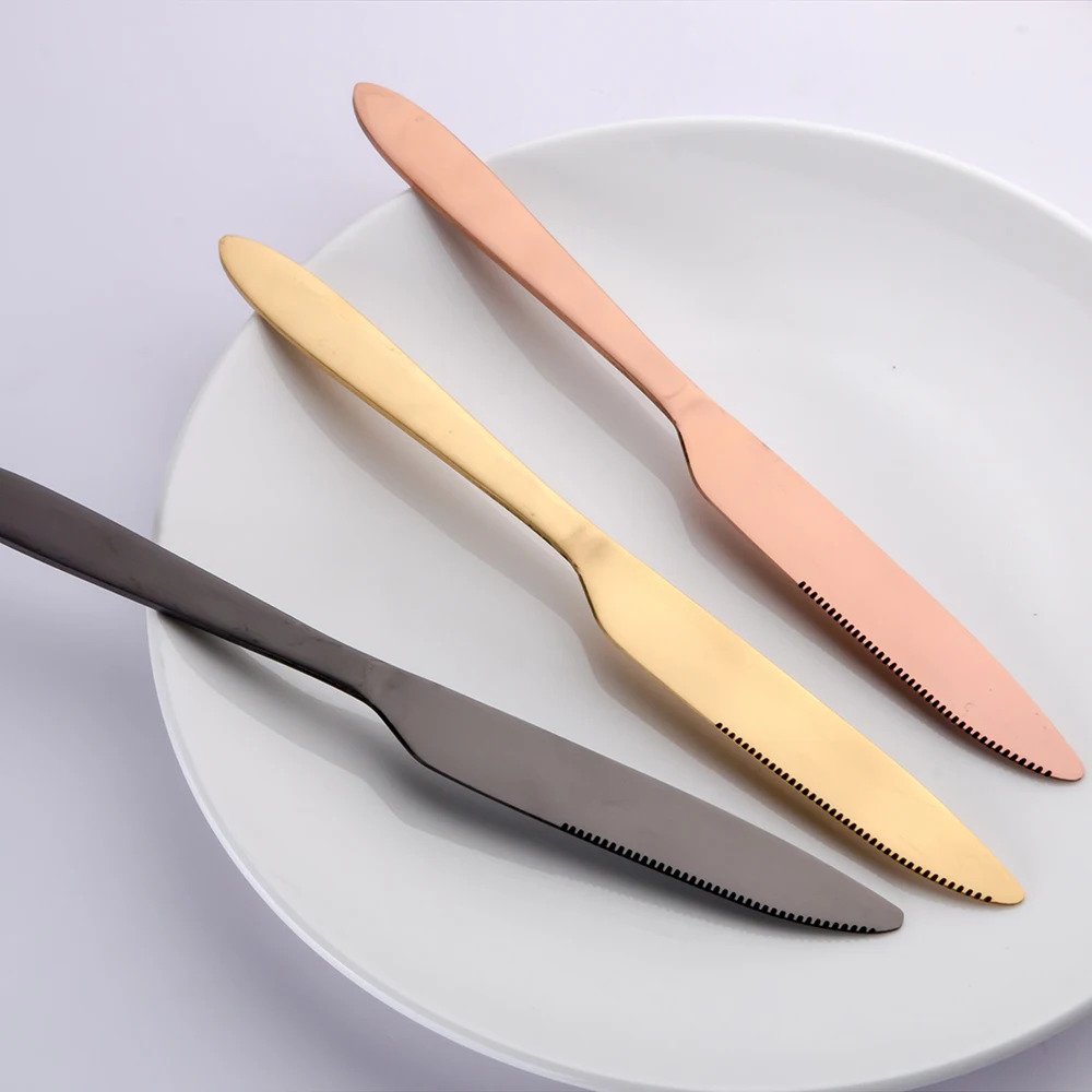 BERGLANDER 4Pcs/set Stainless Steel Black Cutlery Set Dinnerware Western Food Tableware Dinner Knife and Fork | Дом и сад