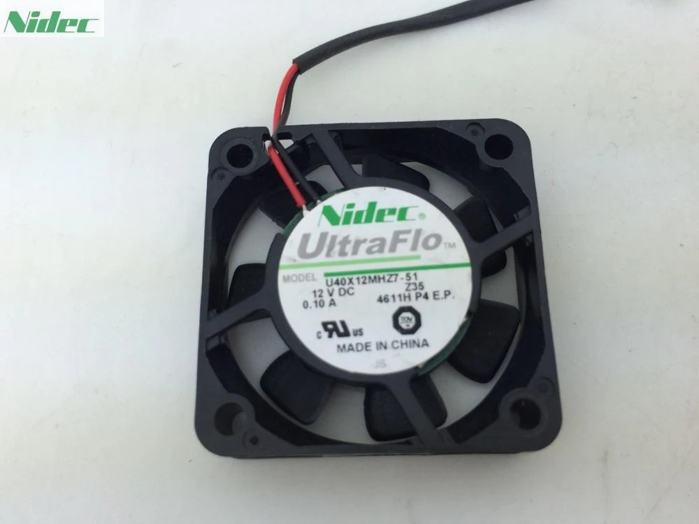 Оригинальный для Nidec U40X12MHZ7 51 DC 12V 0.10A 4 см 4010 осевой вентилятор охлаждения|cooling