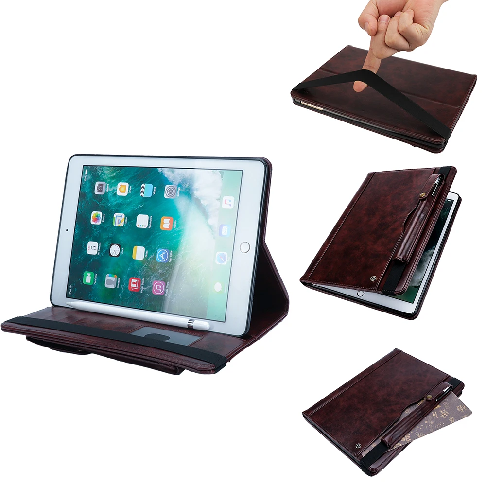 Для iPad 9 7 2018 2017 чехол с держателем карандашом многофункциональный для карт Air 1 2 Pro
