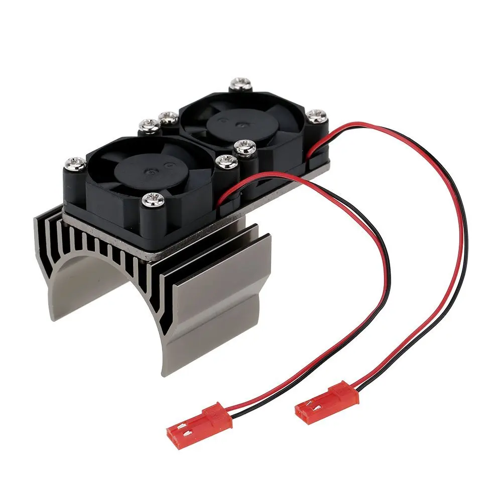 

7019 Motor Heat Sink With Two Cooling Fans for 1/10 HSP RC Car 540/550 3650 Motor