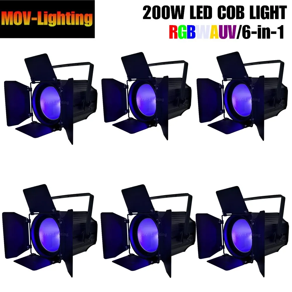 6 шт./лот сценический led cob par rgbwAP 6в1 dj uplight 200 Вт LED|Эффект освещения сцены| |