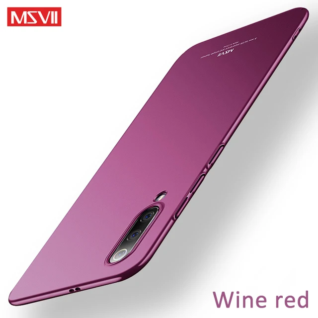 Wine red Для Xiao mi 9 8 чехол MSVII ультра тонкий матовый чехол автомобильный Магнитный палец кольцо чехол для Xiao mi 9 mi 9 8 SE UD Pro Lite чехол s - Цвет: Wine red