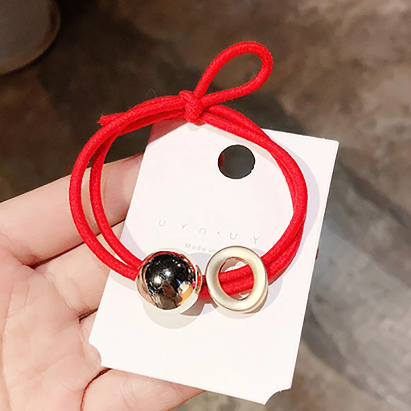 Baby Girl Ball Cartoon Animal Elastic Headbands Holiday Party Hair Band Headwear Accessories Good Luck Red Rope Wristband 13 | Детская