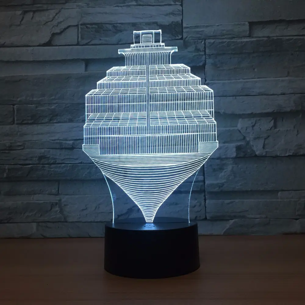 New Gyro 3D Small Night Light Touch Control Colorful Led Kids Lamp Decorative Fixtures Drop Shipping | Лампы и освещение