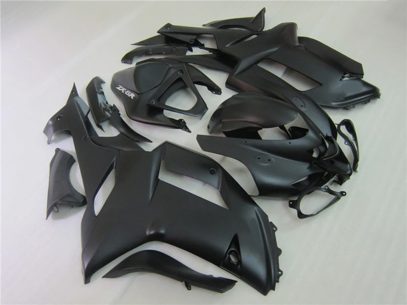 Motorcycle Fairing kit for Kawasaki ZX-6R 2007 2008 all matte black plastic motorcycle fairings set NINJA zx6r 07 08 VG15 | Автомобили и