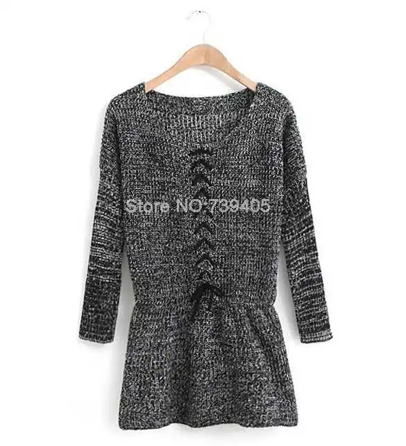 New 2014 Fashion warm winter Waist Elastic pullover women sweater Vintage Knitwear knitted sweaters B12 SV004928 | Женская одежда