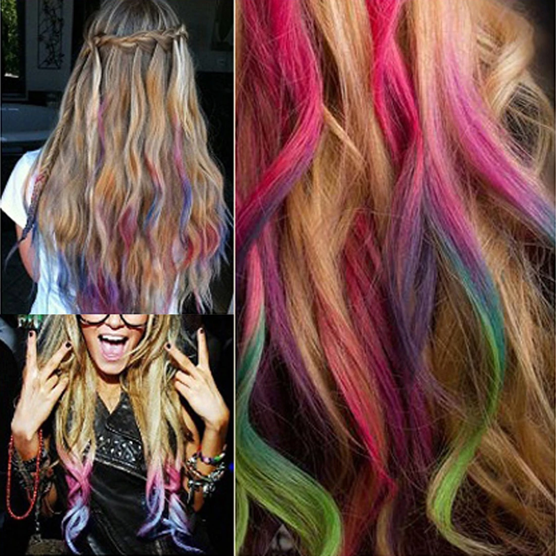 6 pieces/set Hair Chalks Multi-color Temporary Party Special Makeup Hair Color Hair Chalk Disposable Hair Extension Dye