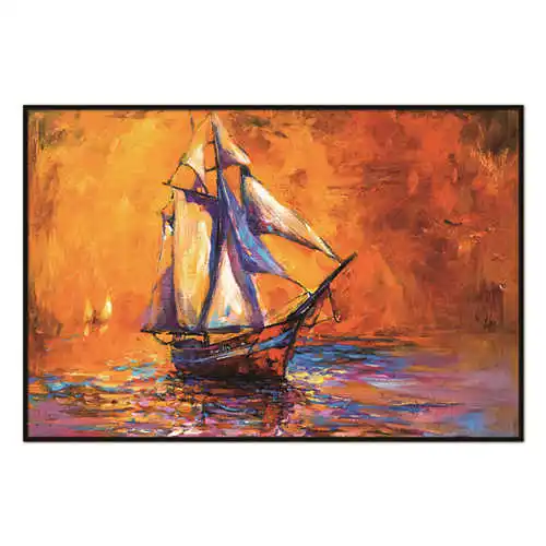 Пейзаж парусная лодка холст краска Краска на холсте для домашнего декора