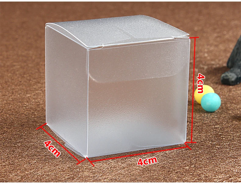 

30pcs 4*4*4cm frosted plastic pvc box packing boxes for gifts/chocolate/candy/cosmetic/crafts square Matte pvc Box
