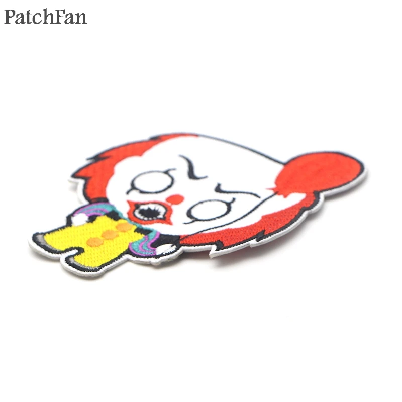 Patchfan призрак клоун смешно Вышитые заплаты значки Лоскутная куртка с аппликацией