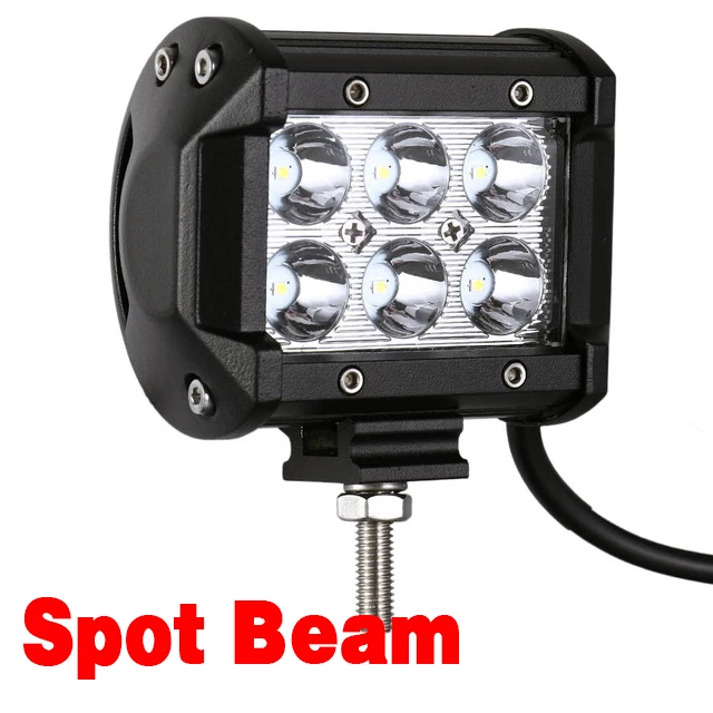 4inch 18W Spot 4, 7, 12, 17, 20, 23, 28, 36, 44 дюйма, 18 Вт-288 Вт, светодиодный рабочий светильник для внедорожника, для мотоцикла, трактора, лодки, внедорожника, 4WD, 4x4, грузовик, внедорожник, ATV - Цвет: 4inch 18W Spot