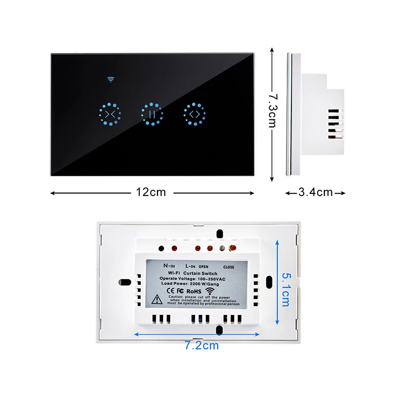 Smart Home WiFi Electric Touch Blinds Curtain Ewelink Switch Voice Control by Alexa Echo for Mechanical Limit Motor | Обустройство