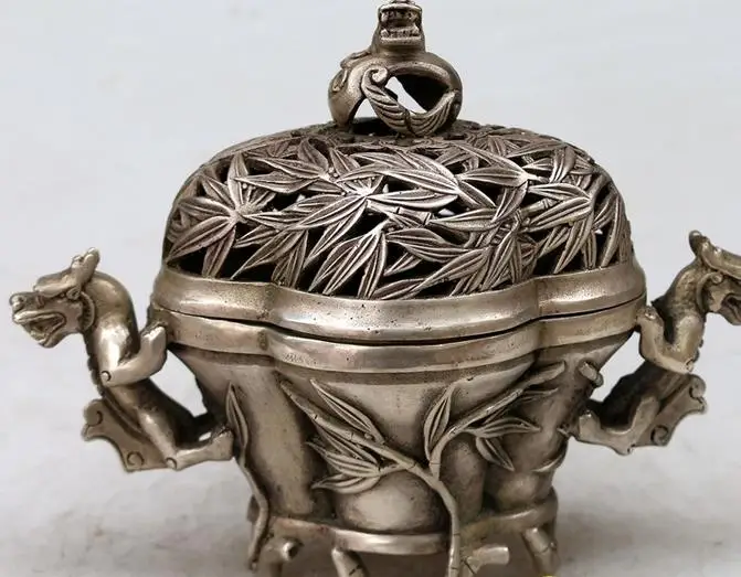 

Antique Old MingDynasty censer,Bamboo leaves incense burner,hand crafts,best collection&adornment,free shipping