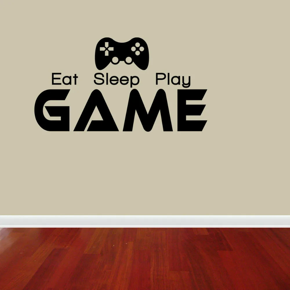 

Cool Boy Eat Sleep Play Game Lettering Decal Wall Stickers Home Decor Living Room Sports Vinyl Decal Window Home Decor D283