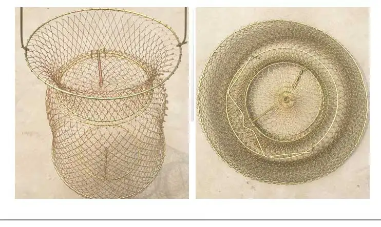 1 шт. металлическая клетка для рыбы складная креветок рыболовная сеть рыболовные