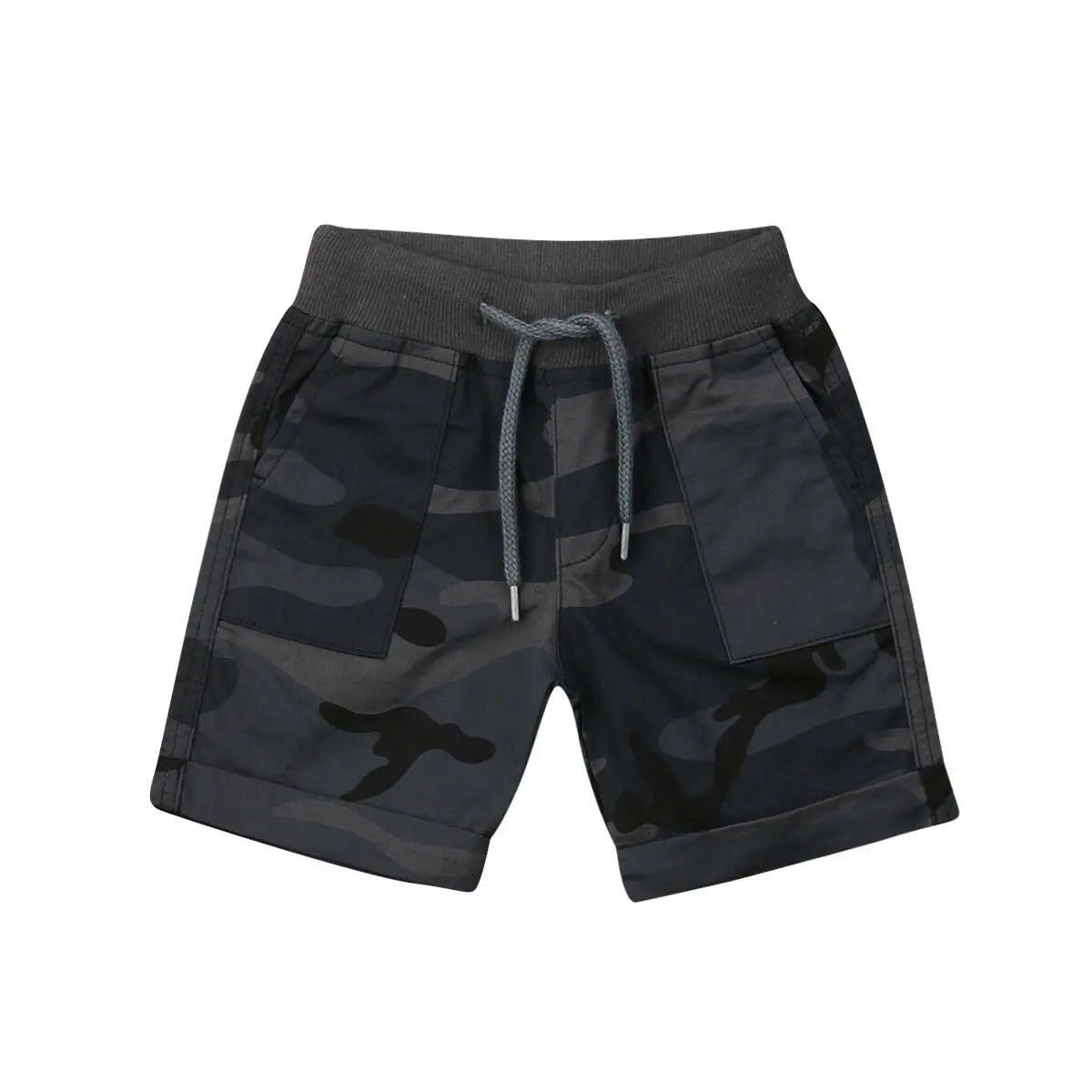 Camo Blue Дети для маленьких мальчиков Повседневное брюки и галстук шорты Camo пляжный Спортивная одежда Прохладный Красивый Прямой мягкие хлопковые шорты - Цвет: Camo Blue