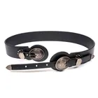 Ремень женский из искусственной кожи, с металлической пряжкой