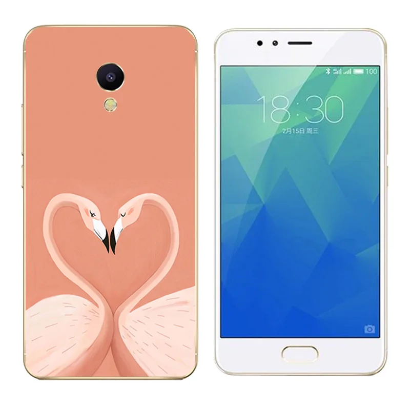 Cases for Meizu M5S mini Golden Printing Meilan5S Phone Shell Transparent 5.2 inch Soft Silicone Meizu5s |