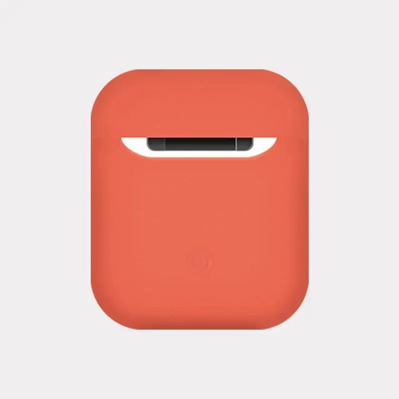 Orange Мягкий силиконовый чехол для наушников для Airpods, ультратонкий противоударный защитный чехол для наушников, чехол для наушников Airpods, 12 цветов - Цвет: Orange