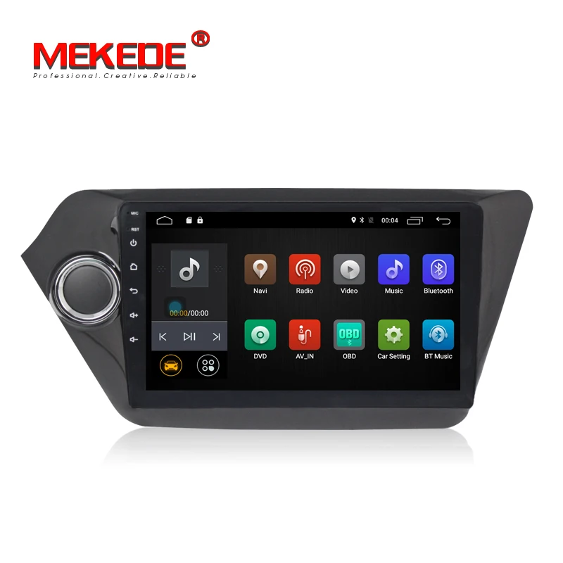 4G LTE Android7.1 автомобильный DVD gps плеер для Kia k2 RIO с wifi blutooth 1024*600 емкостный экран 2 Гб ram