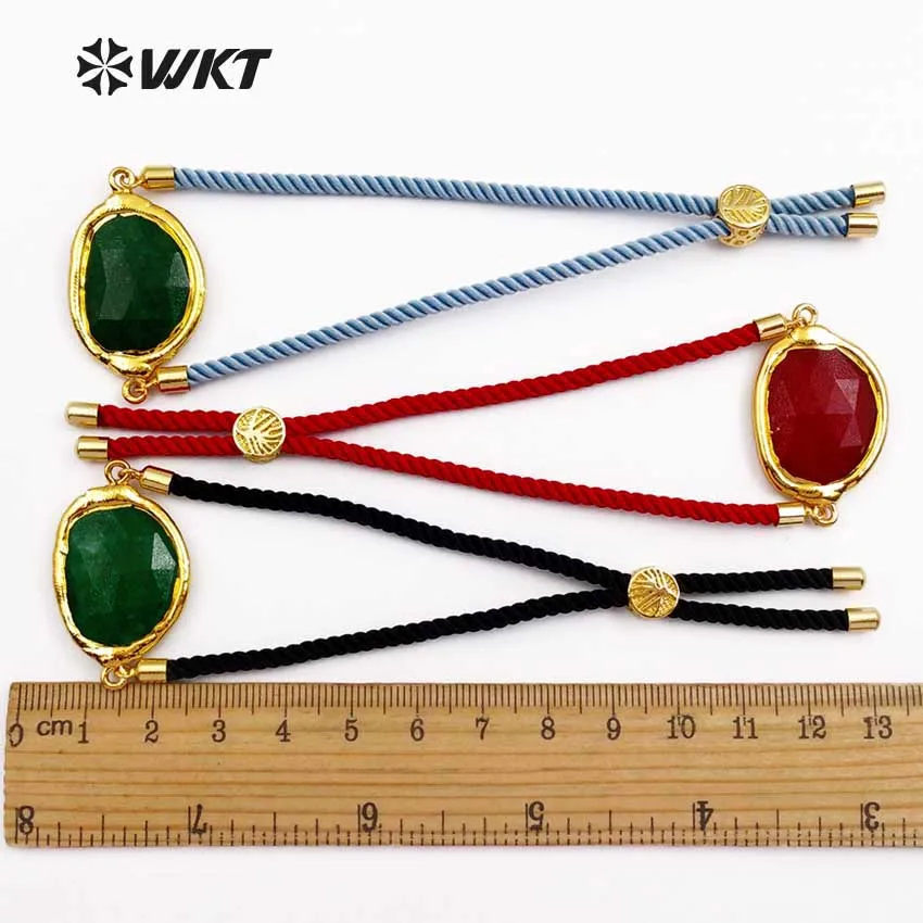 

WT-B401 WKT Wholesale Fashion Design Natural Nylon Faceted Bracelet Round Shape For Lady Decorate Generous Bracelet