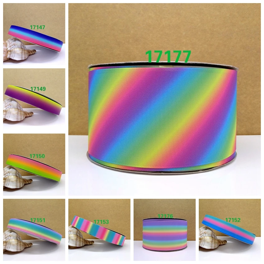 Бесплатная доставка 50 ярдов Омбре Печать grosgrain ленты 17177|printed ribbon|grosgrain ribbonribbon free