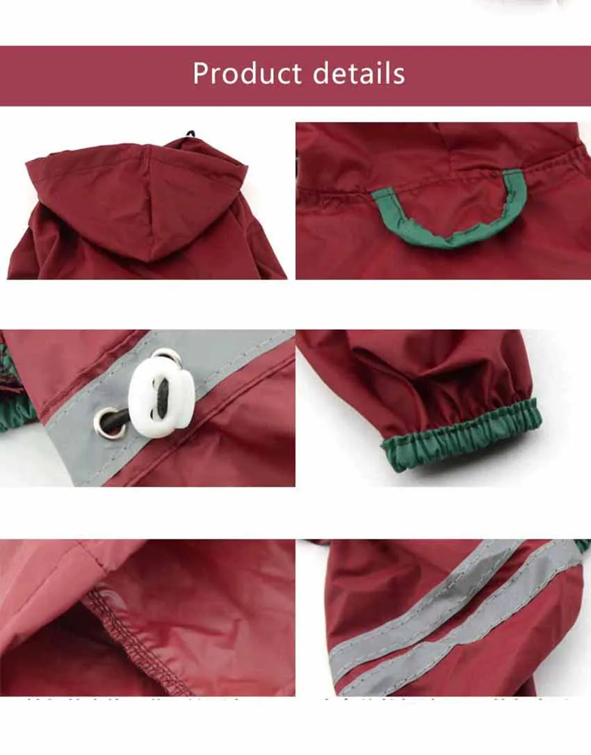 Летние тканевые плащи с капюшоном для собак непромокаемый комбинезон и кошек