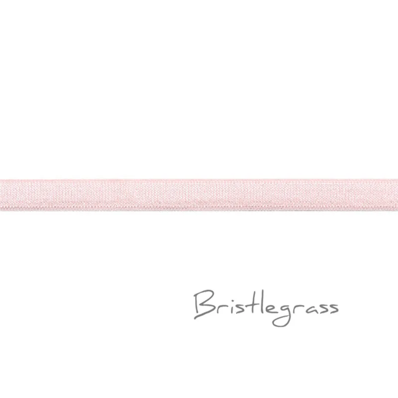 BRISTLEGRASS 5 ярдов 3/" 10 мм пудра розовый спандекс атласная повязка блестящая не складывается над эластичной оголовьем бюстгальтер ремешок DIY шитье из кружева отделка