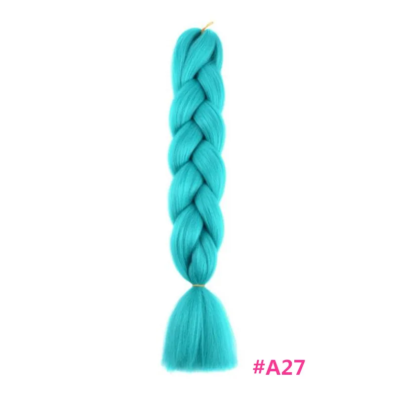 #8 Pervado волосы 2"(60 см) 1 шт. большие синтетические косы волосы для наращивания серый розовый синий сплошной цвет крючком плетение волос оптом - Цвет: #8