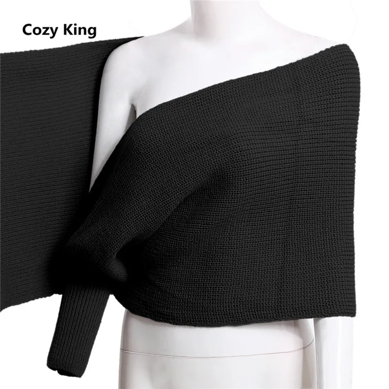 Cozy King women sweater pullovers 2018 hot new spring autumn casual fashion v neck solid color strapless sexy knitted sweaters | Женская