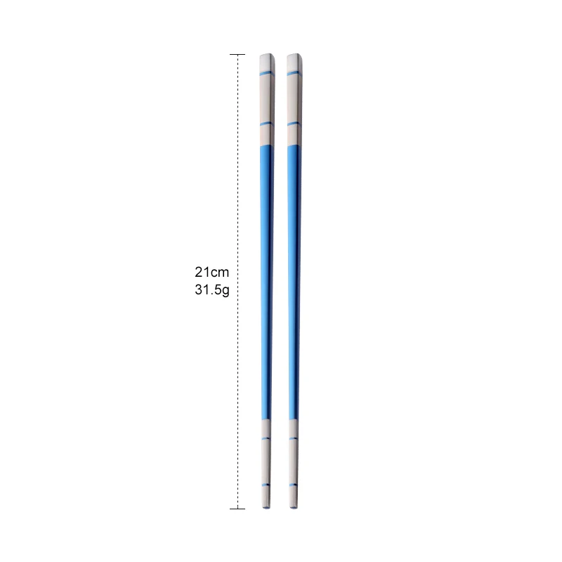 Blue-1 Pair 1 пара переносных палочек для еды из нержавеющей стали, китайские Нескользящие палочки для еды, набор многоразовых палочек для суши, столовые приборы для детей - Цвет: Blue-1 Pair