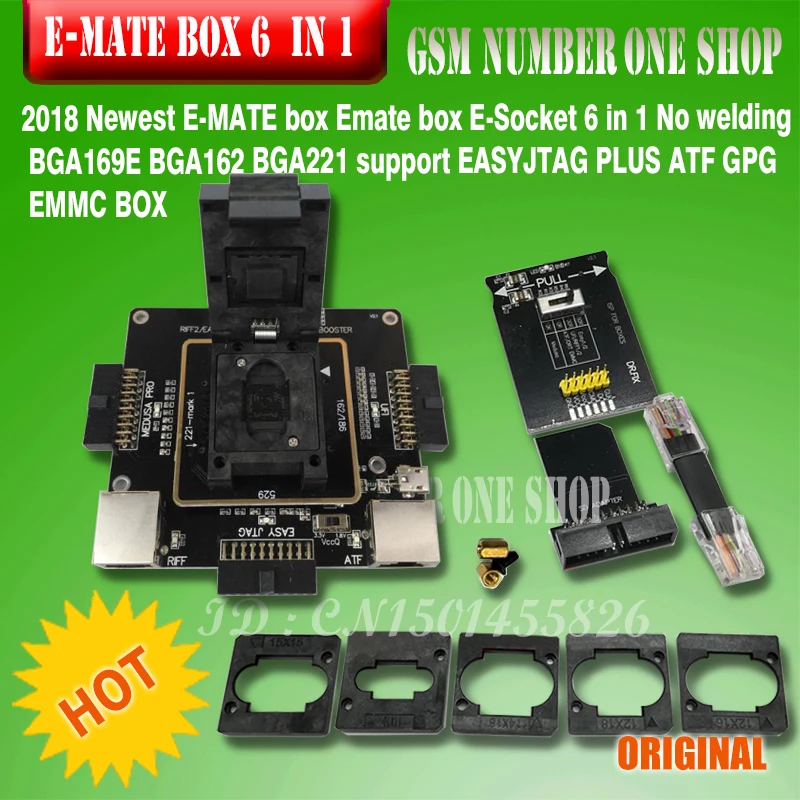 Оригинальный Новый E-mate box Emate E-Socket pro EMMC TOOL все в 1 Поддержка BGA153/169 BGA162/186 BGA529 BGA -221 |