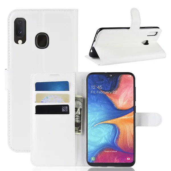 Белый Для samsung Galaxy A20E чехол A20 e Флип Бумажник Бизнес кожаный чехол для телефона подходит для samsung A20e A20 E A202F SM-A202F крышка - Цвет: Белый