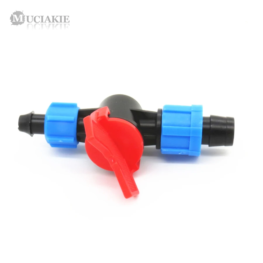 MUCIAKIE 1 шт. 5/8 ''двойной запорный клапан соединитель для капельной ленты
