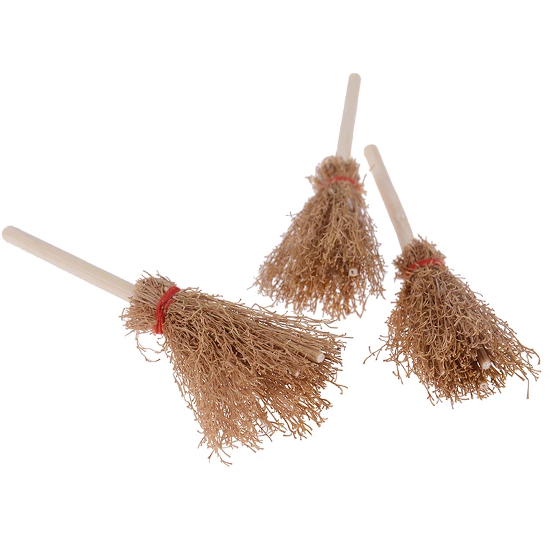 

1:12 Doll House Miniature Fairy Garden Broom Cleaning Tools