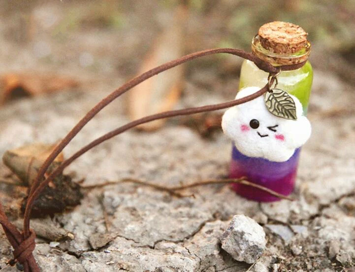 Стеклянная бутылка ватный Войлок набор для рукоделия Радужный ремесло поставка