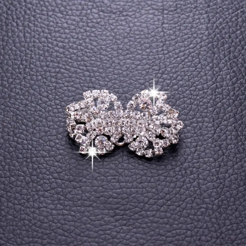 Сделай Сам 10 шт. блестящие стеклянные пряжки в форме листьев серебряная медная