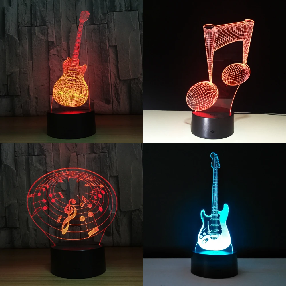 7 видов цветов Изменение светодиодный светильник сенсорный Сенсор USB 3D Luminaria нот