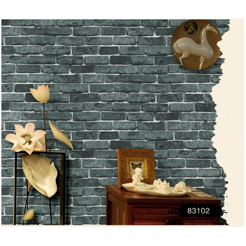 Винтажные рельефные обои в стиле ретро современные кирпичные с 3D эффектом для