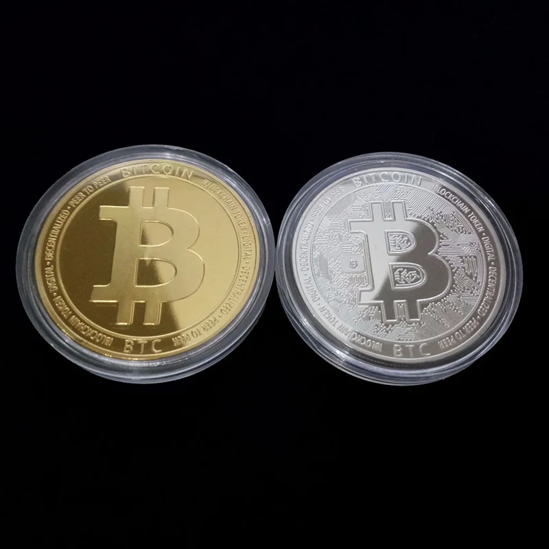 Стиль физический Биткоин металлический Бит монета BTC чехол отличный подарок имитация памятной арт-коллекция монет BTC медаль