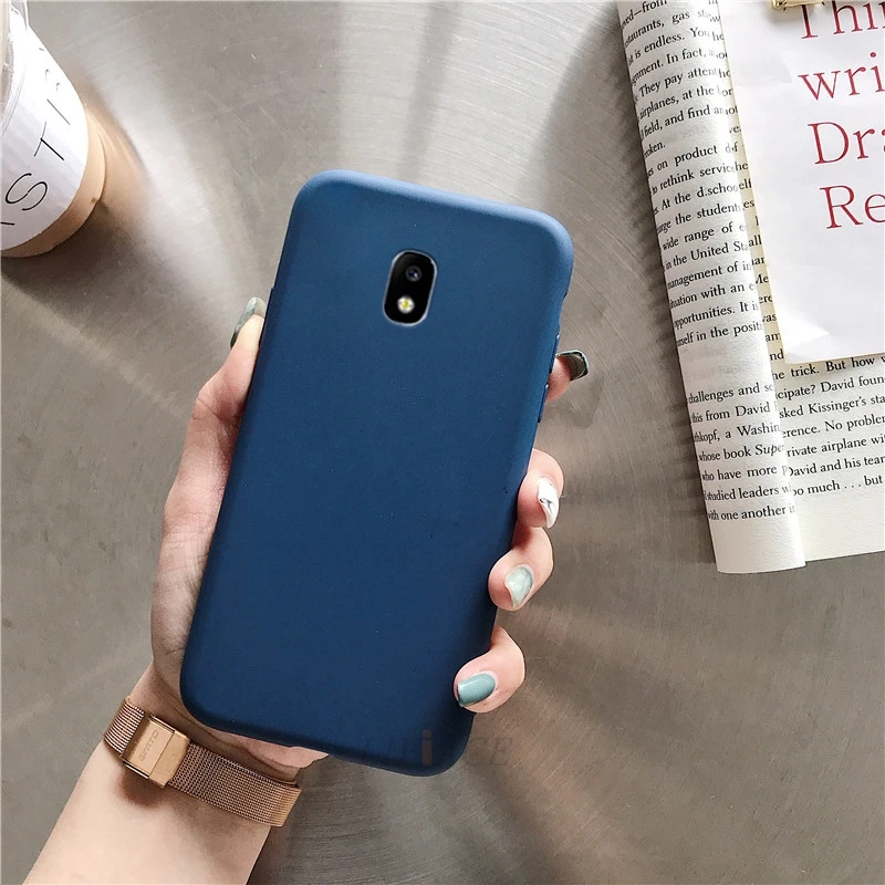 navy Силиконовый чехол для телефона ярких цветов для samsung galaxy j7 pro j8 j6 j5 j4 j2 prime core tpu задняя крышка - Цвет: navy