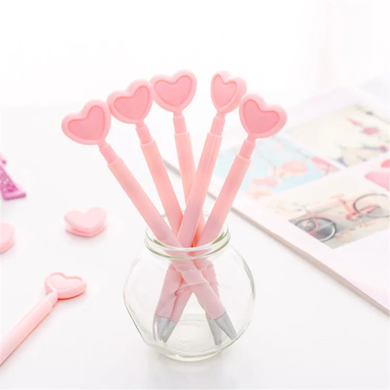 Милые сердце любовь форма пресс Шариковая ручка для девочек Дети канцелярские