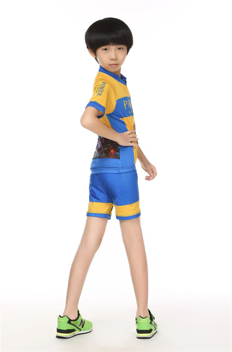 

Children Bike Shorts jersey Shorts Sets Team Bicycle Cycling Clothing Kids Boys mtb Shirts Top Suits
