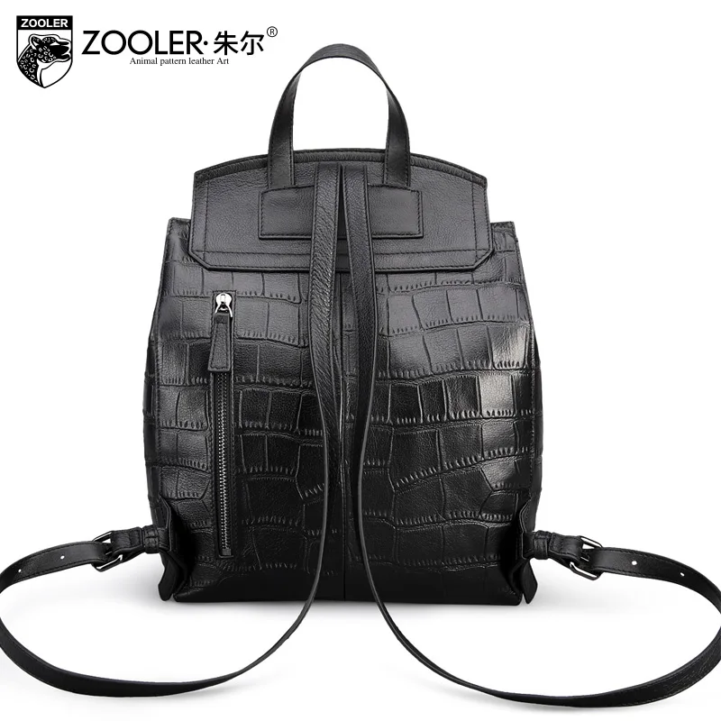 ZOOLER Новая Натуральная Кожа Рюкзак Для Женщин Аллигатор Pattern Баян Сирт Canta Пряжка