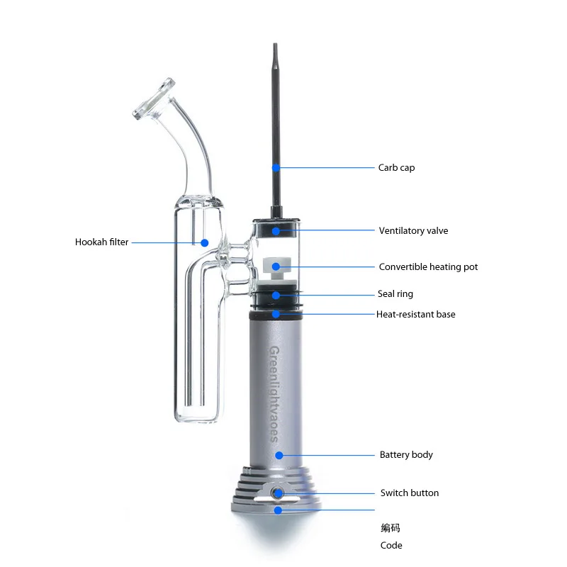 G9 Ручка Портативный Enail мини Henail испаритель Dab Rig распылитель для воска и масел бак вейпер стартовый набор Стекло Курительная трубка Dabber 0C