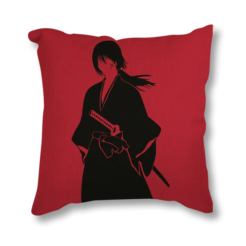 Минималистичная декоративная подушка-чехол с акварельным рисунком японская