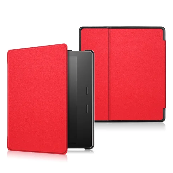 Чехол для 7 дюймов amazon kindle oasis 3 и для amazon kindle Oasis 2 тонкий кожаный флип-чехол для чтения электронных книг - Цвет: red