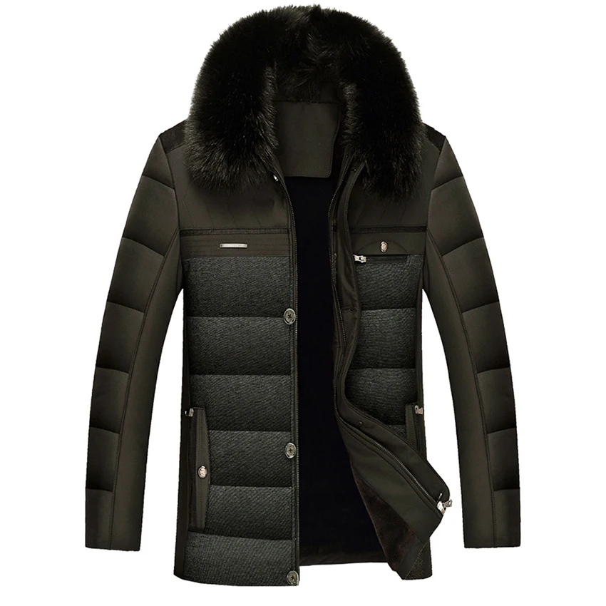 Зимнее хлопковое пальто для пожилых мужчин отца среднего возраста с большим