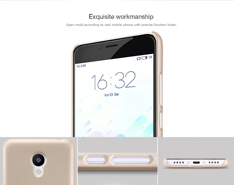 5 inch Meizu M3S Case /Meilan 3S case NILLKIN Super Frosted Shield hard back cover for with free screen protector | Мобильные