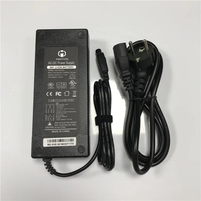 Оригинальное зарядное устройство INMOTION V8 для 84 в литий ионный аккумулятор